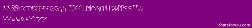AJourney Font – Pink Fonts on Purple Background