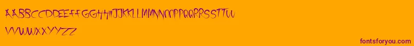 AJourney Font – Purple Fonts on Orange Background