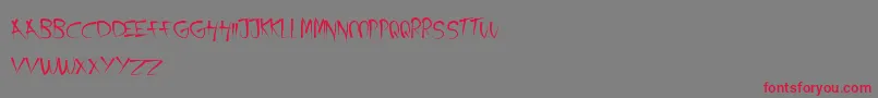 AJourney-Schriftart – Rote Schriften auf grauem Hintergrund