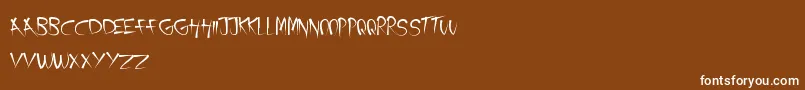 AJourney Font – White Fonts on Brown Background