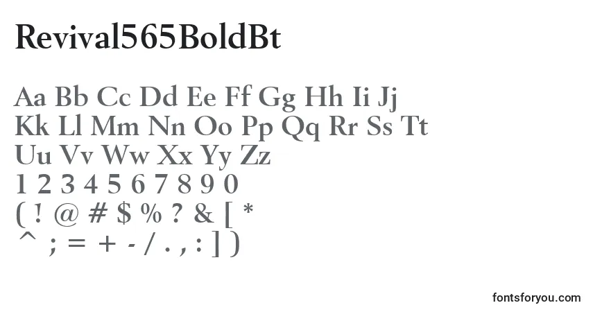 Шрифт Revival565BoldBt – алфавит, цифры, специальные символы