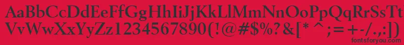 Revival565BoldBt Font – Black Fonts on Red Background