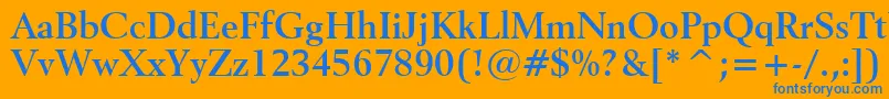 Revival565BoldBt Font – Blue Fonts on Orange Background