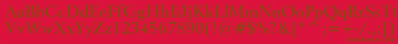 Revival565BoldBt Font – Brown Fonts on Red Background