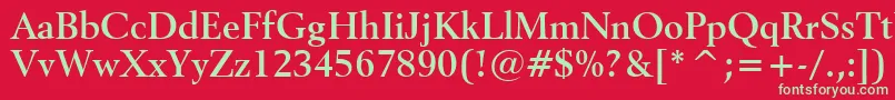 フォントRevival565BoldBt – 赤い背景に緑の文字