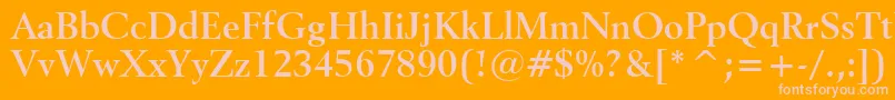 Police Revival565BoldBt – polices roses sur fond orange