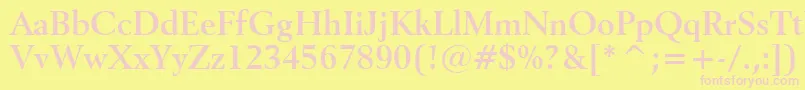 Revival565BoldBt Font – Pink Fonts on Yellow Background