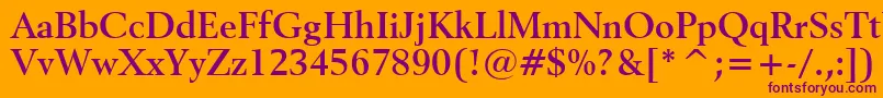 Revival565BoldBt Font – Purple Fonts on Orange Background