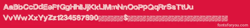 Spaceflight Font – Pink Fonts on Red Background