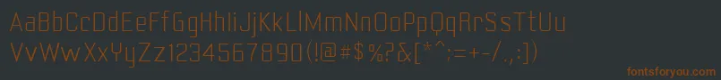 Шрифт Yearlinglite – коричневые шрифты на чёрном фоне