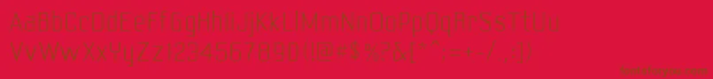 Yearlinglite-fontti – ruskeat fontit punaisella taustalla