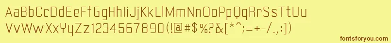 Шрифт Yearlinglite – коричневые шрифты на жёлтом фоне