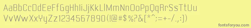 Yearlinglite Font – Gray Fonts on Yellow Background