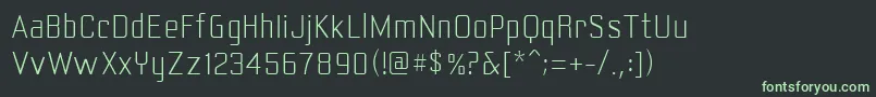 Fonte Yearlinglite – fontes verdes em um fundo preto