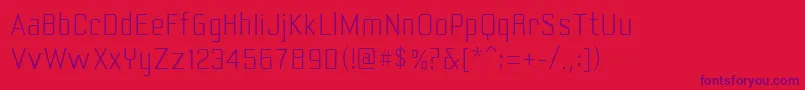 Yearlinglite Font – Purple Fonts on Red Background
