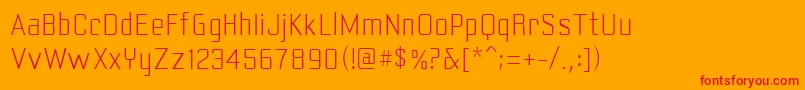 Yearlinglite Font – Red Fonts on Orange Background