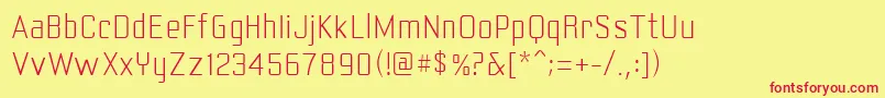 Yearlinglite Font – Red Fonts on Yellow Background