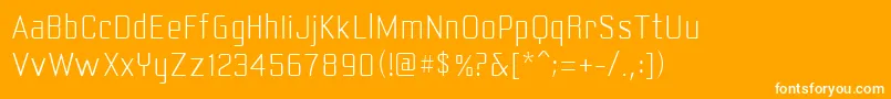 Yearlinglite Font – White Fonts on Orange Background