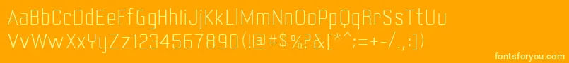 Czcionka Yearlinglite – żółte czcionki na pomarańczowym tle