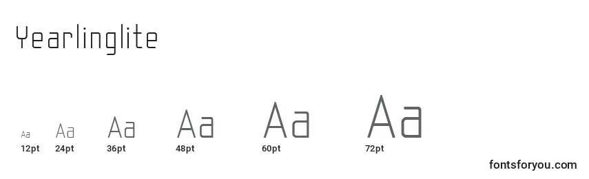 Yearlinglite Font Sizes