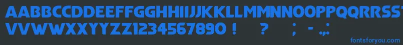DuracellioRegular Font – Blue Fonts on Black Background