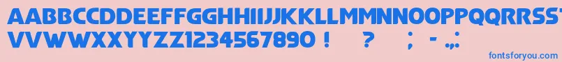 DuracellioRegular Font – Blue Fonts on Pink Background