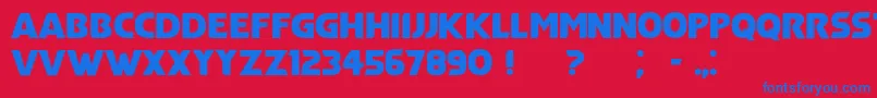 DuracellioRegular Font – Blue Fonts on Red Background