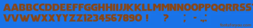 DuracellioRegular Font – Brown Fonts on Blue Background