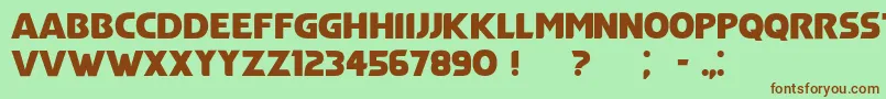 DuracellioRegular Font – Brown Fonts on Green Background