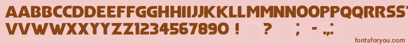 DuracellioRegular Font – Brown Fonts on Pink Background