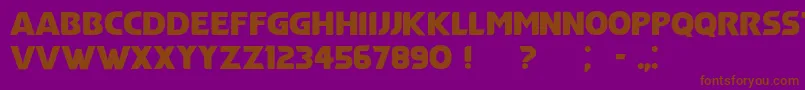 DuracellioRegular Font – Brown Fonts on Purple Background