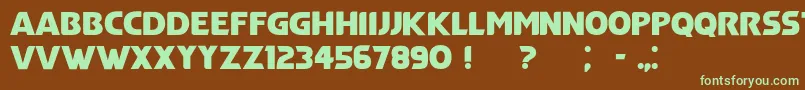 DuracellioRegular Font – Green Fonts on Brown Background