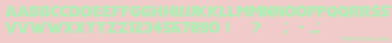 DuracellioRegular Font – Green Fonts on Pink Background