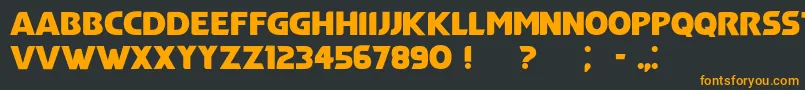 DuracellioRegular Font – Orange Fonts on Black Background