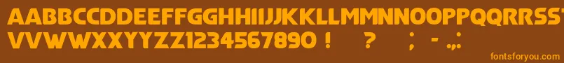 DuracellioRegular Font – Orange Fonts on Brown Background