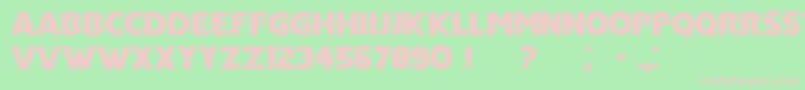 DuracellioRegular Font – Pink Fonts on Green Background