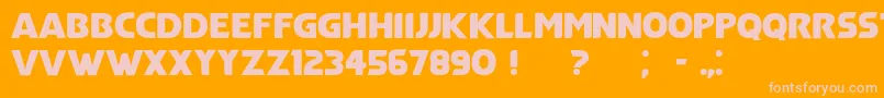 DuracellioRegular Font – Pink Fonts on Orange Background