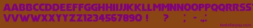 DuracellioRegular Font – Purple Fonts on Brown Background