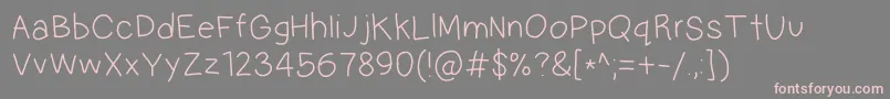 MultilingualHand Font – Pink Fonts on Gray Background