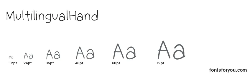 MultilingualHand Font Sizes