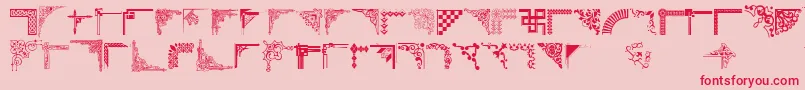 Cornpop-Schriftart – Rote Schriften auf rosa Hintergrund