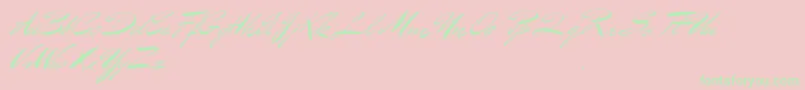 BluelminBenedict Font – Green Fonts on Pink Background