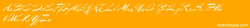 BluelminBenedict Font – White Fonts on Orange Background