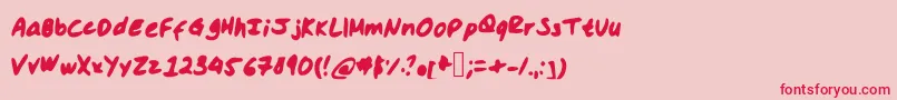Hassina Font – Red Fonts on Pink Background