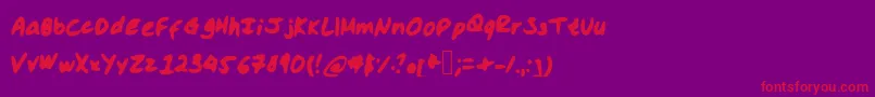 Hassina Font – Red Fonts on Purple Background