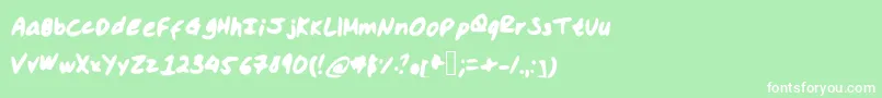 Hassina Font – White Fonts on Green Background