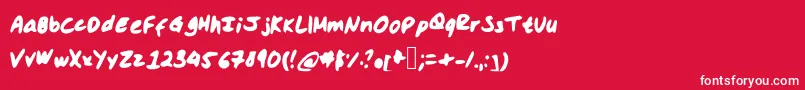 Hassina Font – White Fonts on Red Background