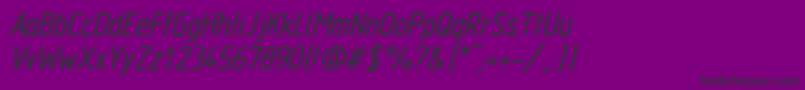 Czcionka GostTypeABoldItalic – czarne czcionki na fioletowym tle