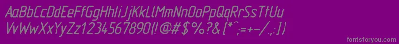 GostTypeABoldItalic Font – Gray Fonts on Purple Background