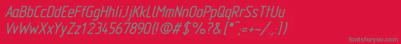 GostTypeABoldItalic Font – Gray Fonts on Red Background